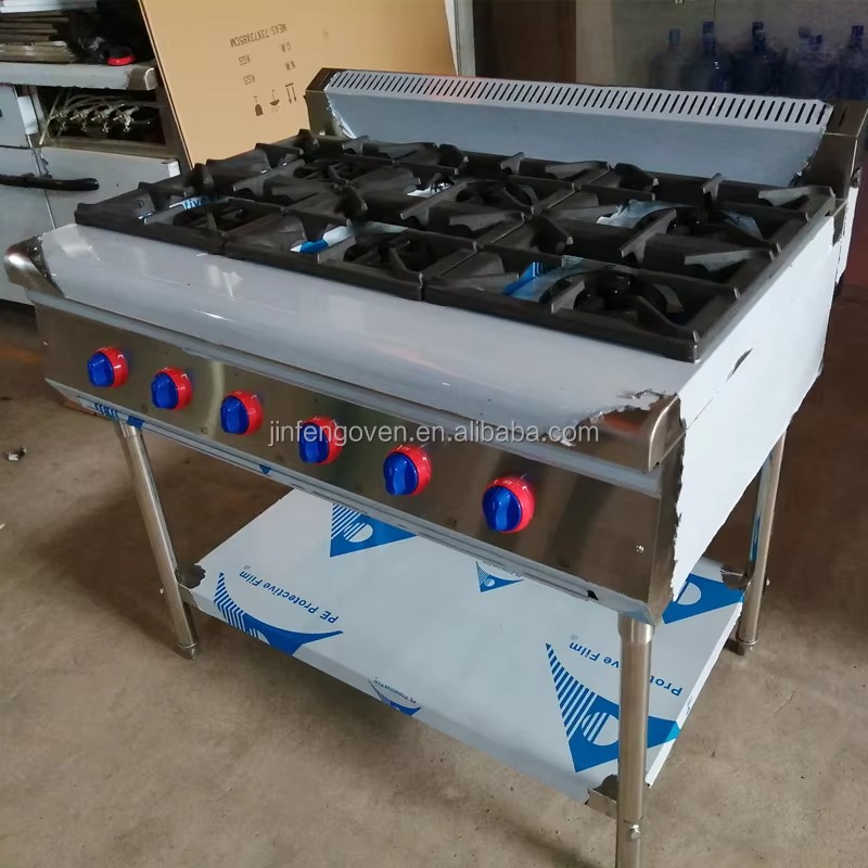 Commercial Kitchen Stove - Peralatan Dapur Komersial Profesional 6 Tungku