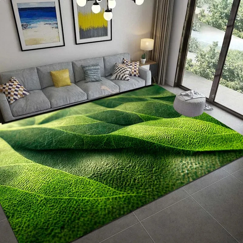Commercial Kitchen Non Slip Flooring - Karpet Daun Palem Hijau Musim Panas