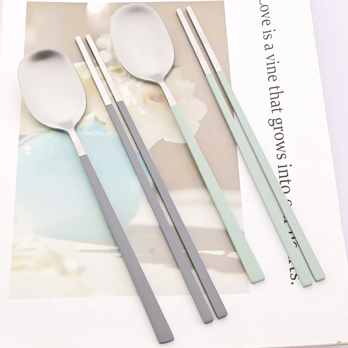 2 Buah Set Sendok Garpu Sumpit - Commercial Kitchen Knife Set ulasan dan harga