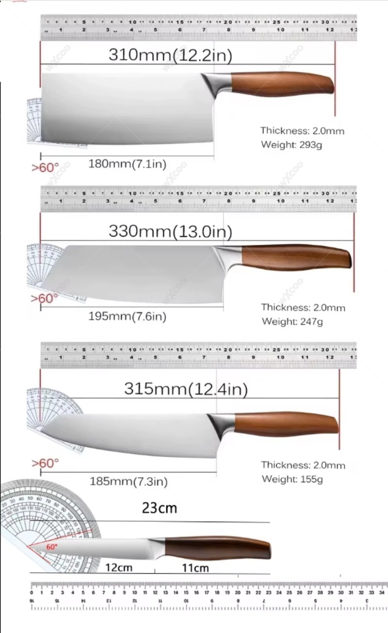 WXCOO pisau dapur Jepang baja  - Commercial Kitchen Knife Set ulasan dan harga