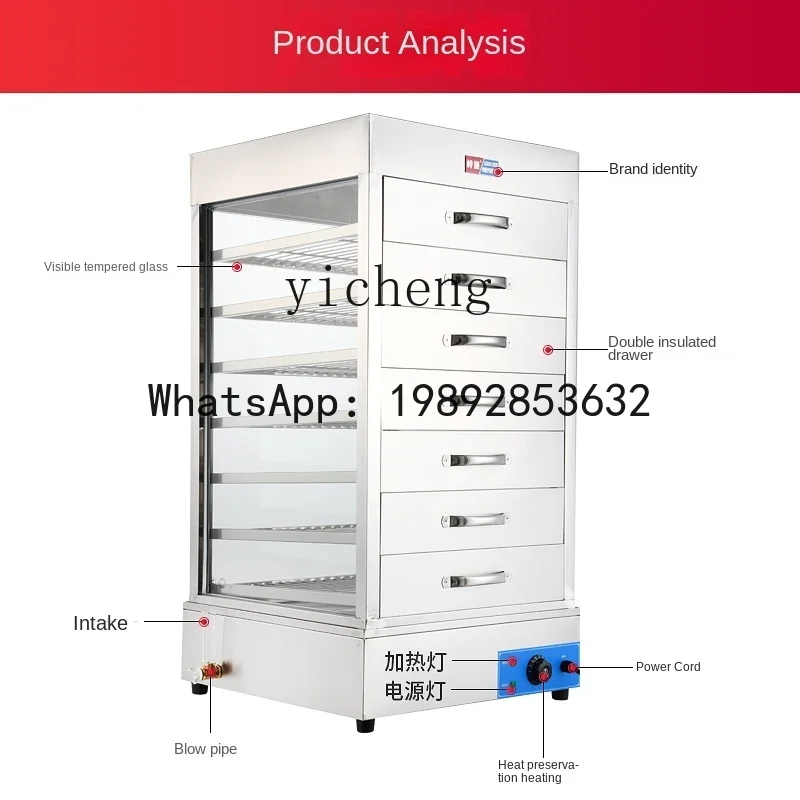 Penghangat Roti Listrik Komers - Commercial Steamer Cabinet ulasan dan harga