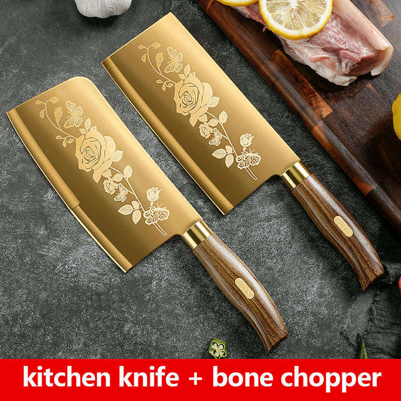 Set Pisau Dapur 4 Buah Motif M - Commercial Kitchen Knife Set ulasan dan harga