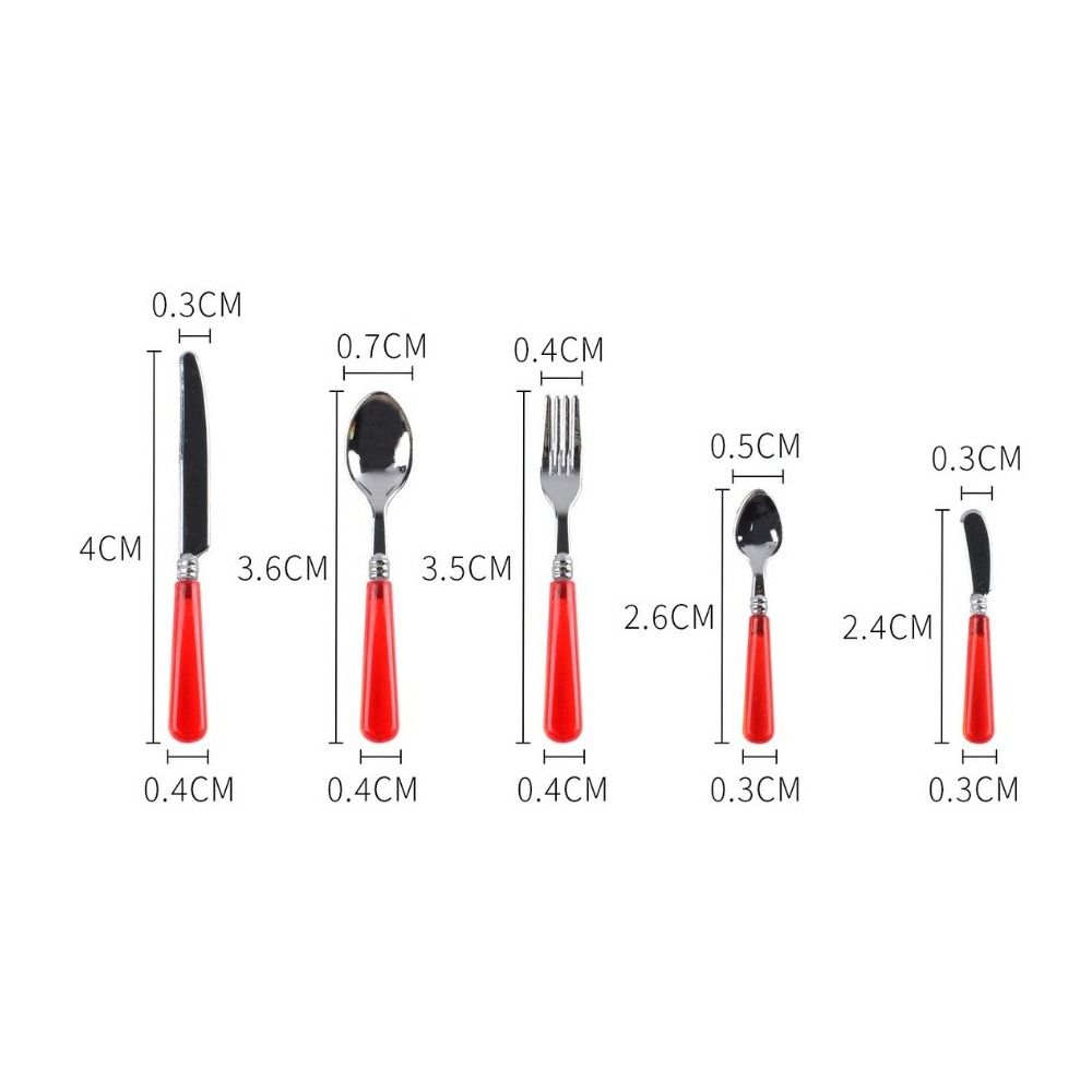 Set 5pcs Peralatan Makan Minia - Commercial Kitchen Knife Set ulasan dan harga