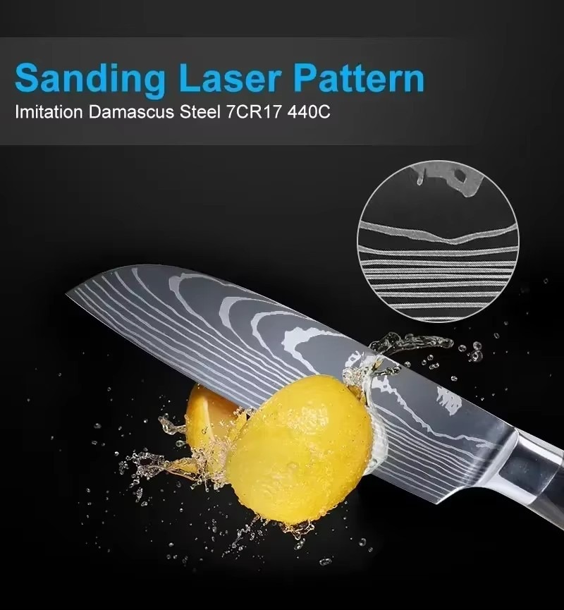 Set Pisau Jepang Baja Damaskus - Commercial Kitchen Knife Set ulasan dan harga