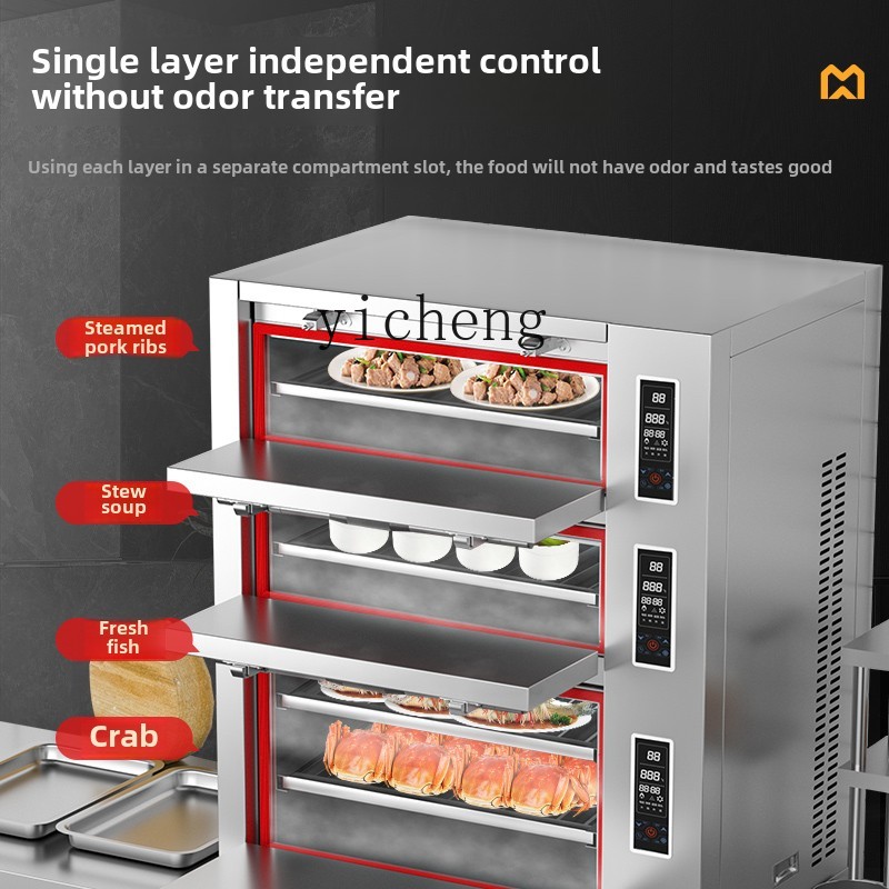 Lemari pengukus makanan laut k - Commercial Steamer Cabinet ulasan dan harga