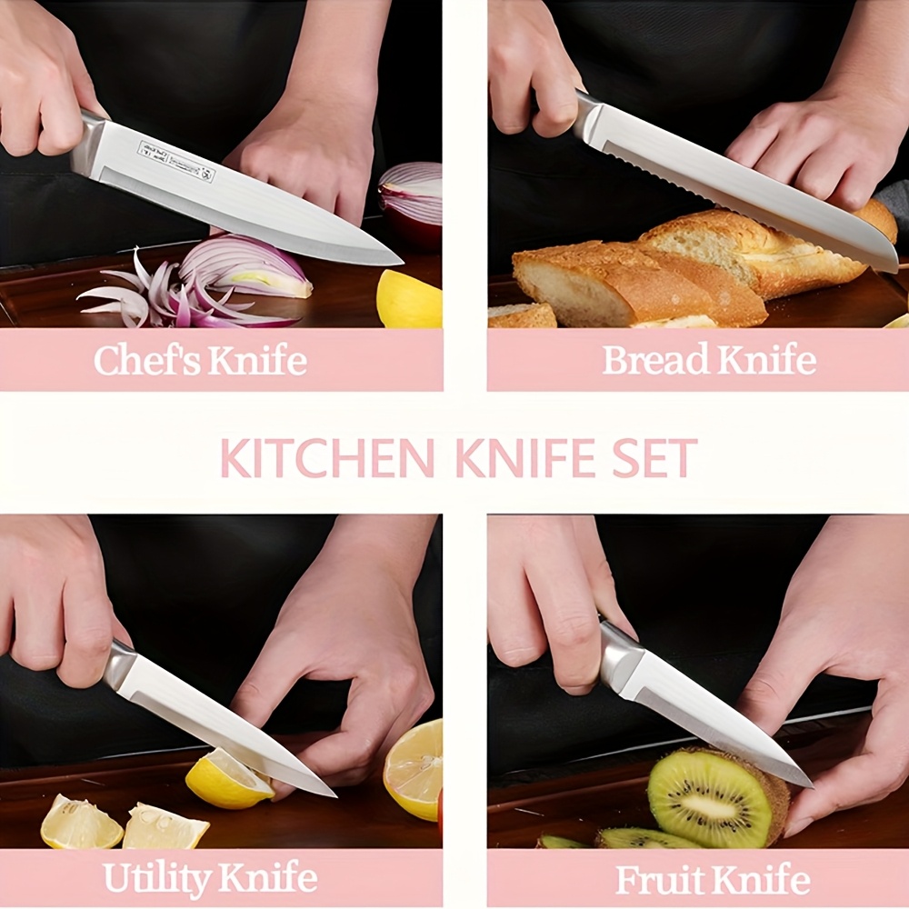 MDHAND 9 Pcs Set Pisau Dapur D - Commercial Kitchen Knife Set ulasan dan harga