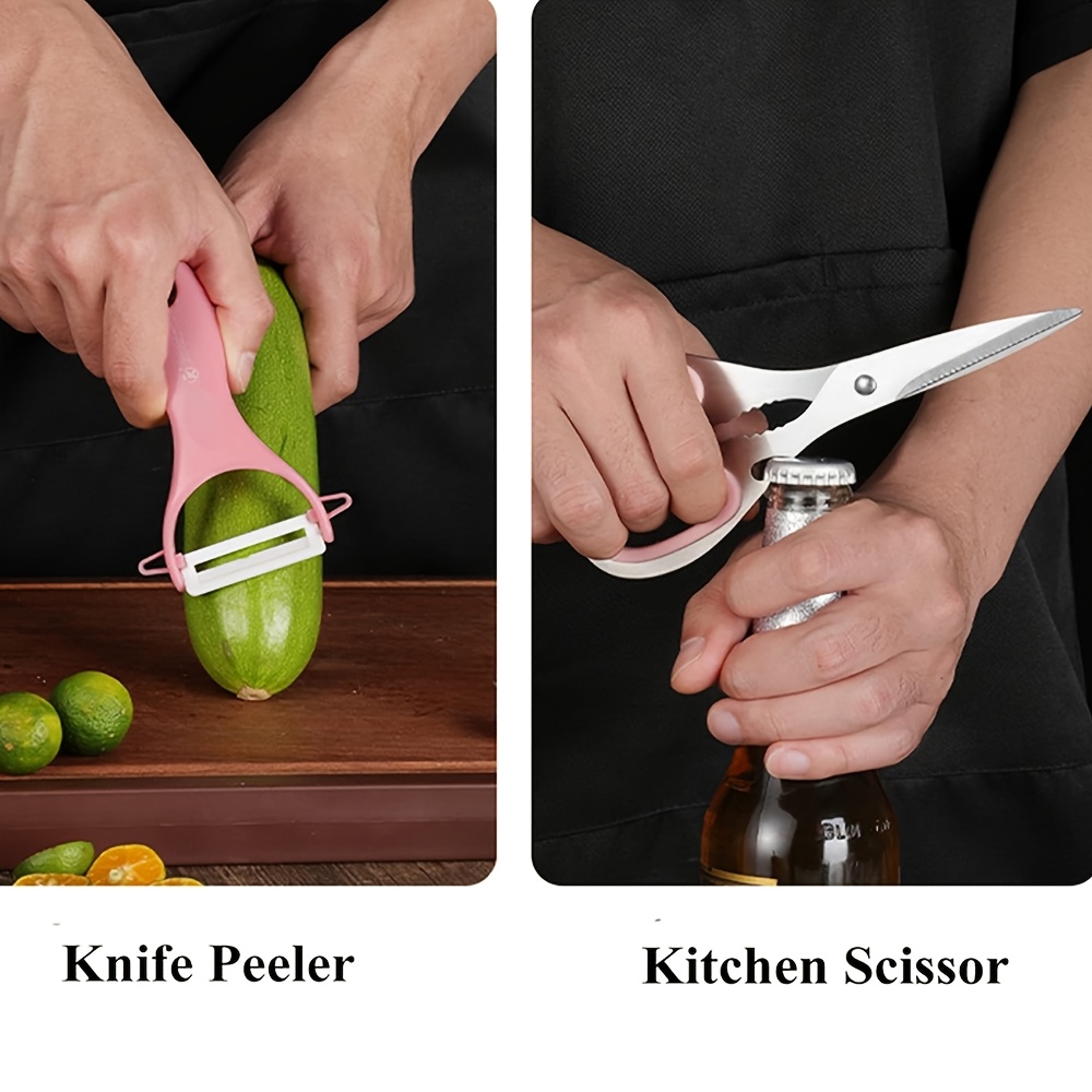 MDHAND 9 Pcs Set Pisau Dapur D - Commercial Kitchen Knife Set ulasan dan harga
