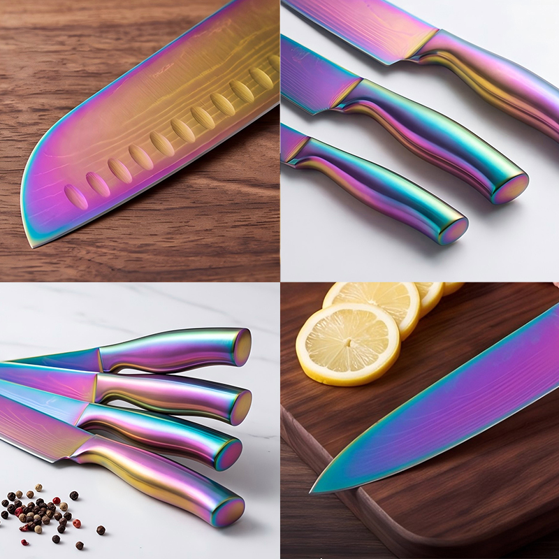 Set Pisau Pelangi BAFENGS, Pol - Commercial Kitchen Knife Set ulasan dan harga