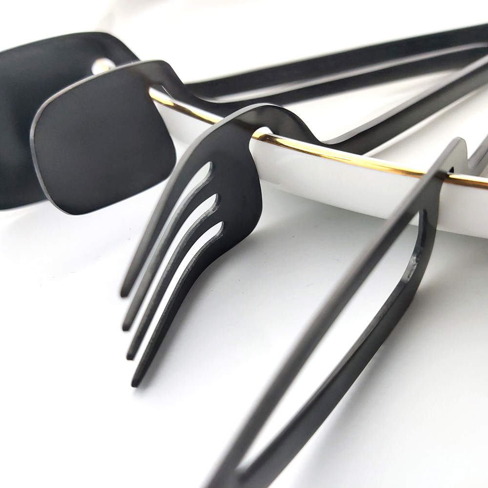32pcs hitam Matte sendok garpu - Commercial Kitchen Knife Set ulasan dan harga